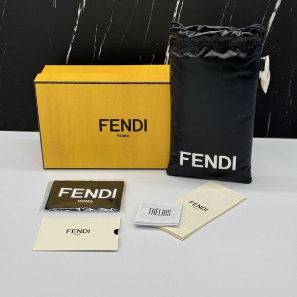 NEW FE40120I 01A FENDI SUNGLASSES SHINY BLACK WOMEN EYEWEAR FENDI